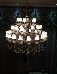 第十六节、复式楼的客厅水晶灯清洗实用实战工作案例